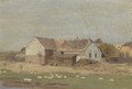 Geese before a farmstead - Eugene Jettel