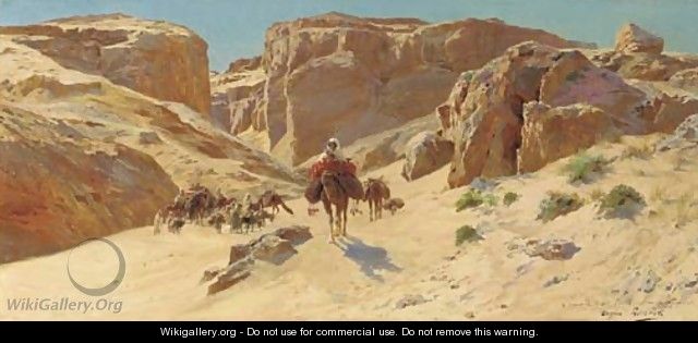 A Desert Caravan, Algeria - Eugène-Alexis Girardet