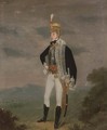 Portrait of a Hussar, full-length - English School