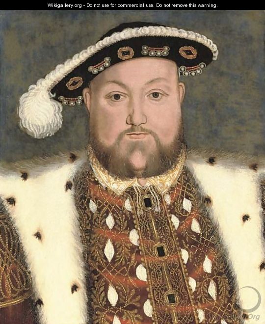 Portrait of King Henry VIII - English School - WikiGallery.org, the ...
