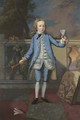 Portrait Of A Young Gentleman, Full-Length, In A Blue Coat And White Waistcoat - English School