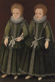 Double portrait of two young Girls traditionally identified as Elizabeth and Sarah Poulett - English School