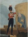 Portrait of a private from the Fourth Loyal London Volunteers - English School