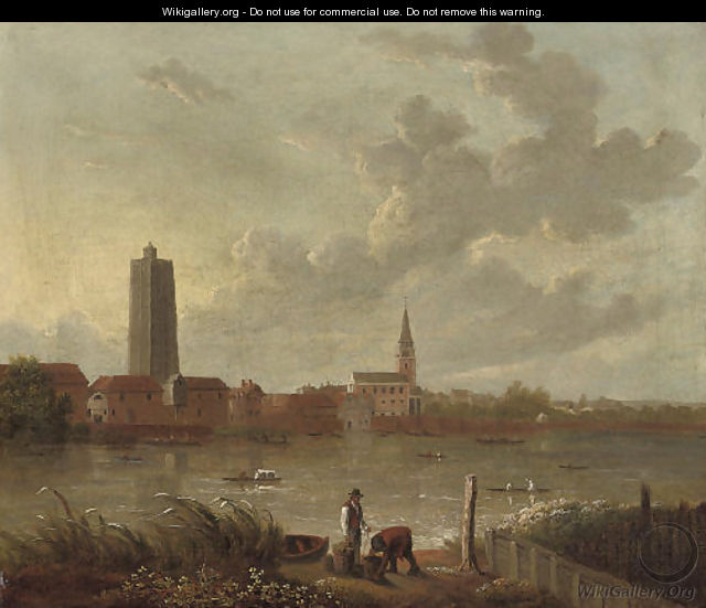 A view on the Thames at Battersea Reach, with Battersea mill and St. Mary