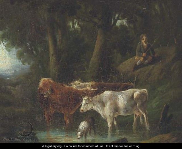 A rest at the watering hole - English School