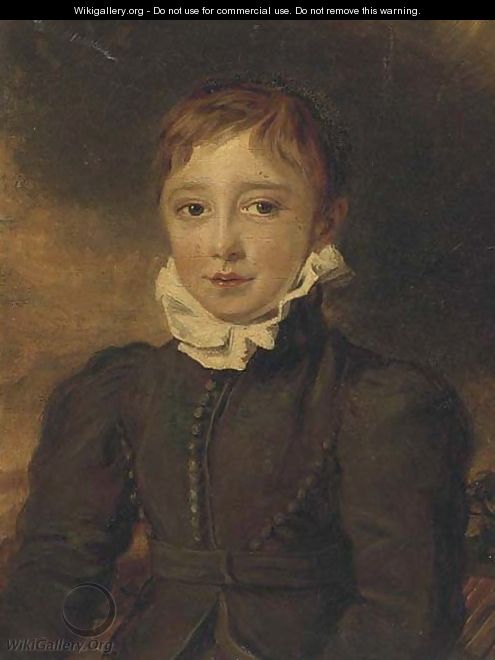 Portrait of a boy, traditionally identified as Edward Ollerenshaw - English School