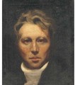 Self-portrait of an artist, bust-length, in a white cravat - English School