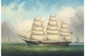 The full-rigged Tiptree off the Eddystone Lighthouse - English School