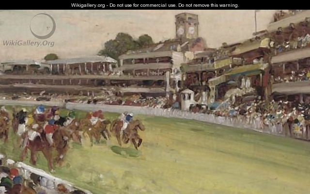 A day at the races, traditionally identified as Goodwood - English School