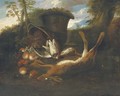 A hunting still life with a hare - (after) Jan Weenix
