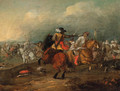 A cavalry engagement - (after) Jan Van Huchtenburgh