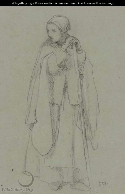 A shepherdess - (after) Jean-Francois Millet
