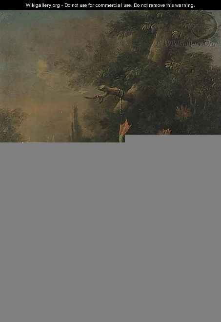 A goose, woodpecker, ducks and other dead game in a clearing - (after) Jan Weenix II