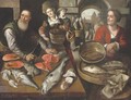 Peasant women buying fish at a fishmonger - (after) Joachim Beuckelaer