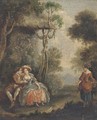 An amorous couple in a landscape - (after) Watteau, Jean Antoine