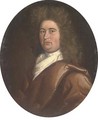 Portrait of a gentleman, bust-length, in a brown coat and white necktie - (attr.to) Closterman, Johann