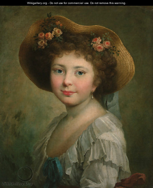 Portrait of a girl - (after)Johann Friedrich August Tischbein