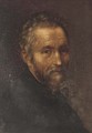 Portrait of a gentleman, bust-length - (after) Jacopo Tintoretto (Robusti)
