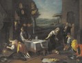 Christ in the house of Martha and Mary - (after) Jacopo Bassano (Jacopo Da Ponte)