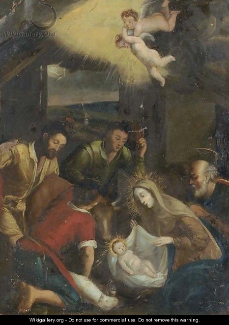 The Adoration of the Shepherds - (after) Jacopo Bassano (Jacopo Da Ponte)