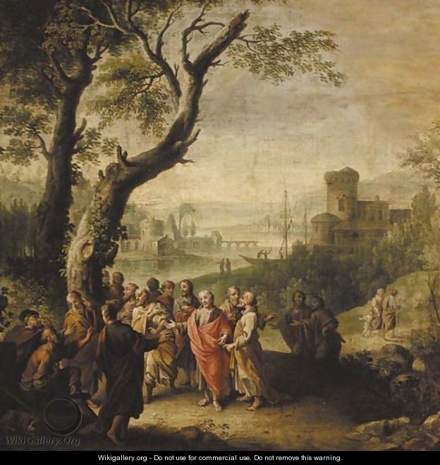 Christ healing the blind man - (after) Jacopo (Giacomo) Amigoni