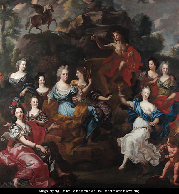 Apollo and the nine Muses - (after) Jacob Van Loo