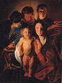The Holy Family by candlelight - (after) Jacob Jordaens