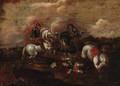 A cavalry skirmish 11 - (after) Jacques (Le Bourguignon) Courtois