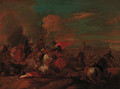 A cavalry engagement 3 - (after) Jacques (Le Bourguignon) Courtois
