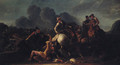A cavalry battle 4 - (after) Jacques (Le Bourguignon) Courtois