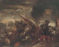 A cavalry battle 2 - (after) Jacques (Le Bourguignon) Courtois