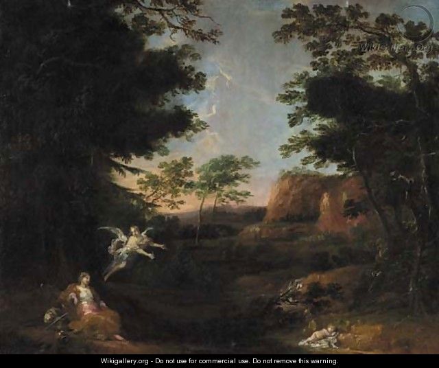 Hagar and Ishmael in the desert - (after) Jan Frans Van Bloemen, Called Il Orrizonte