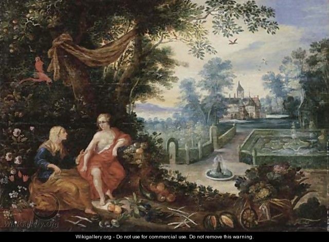 Vertumnus and Pomona - (after) Jan, The Younger Brueghel
