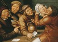 Peasants carousing and playing cards - (after) Jan Massys