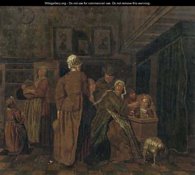 A family in an interior - (after) Jan Jozef, The Younger Horemans