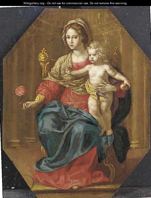 The Madonna and Child Enthroned - (after) Jan (Mabuse) Gossaert