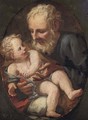 Saint Joseph with the Infant Christ - (after) Guido Reni