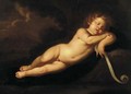 A sleeping putto - (after) Guido Reni