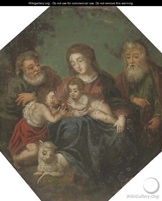 The Holy Family with Saint Joachim and the Infant Saint John the Baptist - (after) Hendrik Van Balen, I