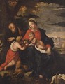 The Holy Family with the Infant Saint John the Baptist - (after) Guilio Cesare Procaccini