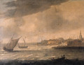 A view of Flushing from the Schelde - (after) Hieronymus Van Diest