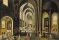 The interior of a gothic church, looking east - (after) Hendrick Van, The Younger Steenwyck