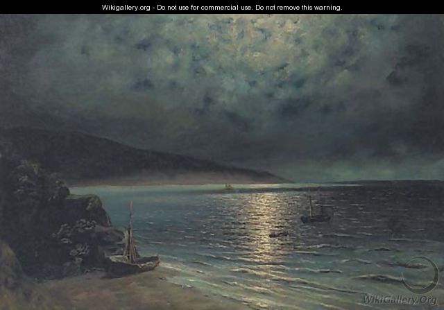 Rowing ashore by moonlight - (after) Ivan Konstantinovich Aivazovsky