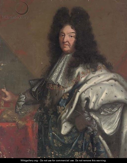 Portrait of King Louis XIV of France, three-quarter-length - (after) Hyacinthe Rigaud
