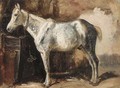 A grey in a stable - (after) George Paice