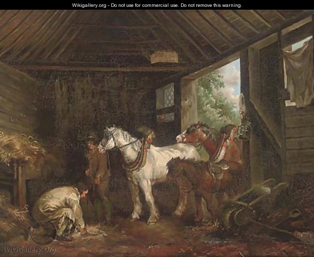 In the stable 3 - (after) George Morland