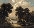 Anglers in a lake landscape - (after) George Barret