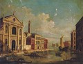 A capriccio of a Venetian canal - (after) (Giovanni Antonio Canal) Canaletto