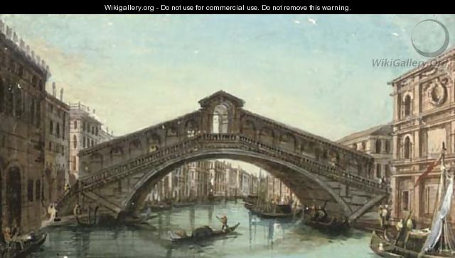 The Rialto Bridge, Venice - (after) Giacomo Guardi