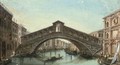 The Rialto Bridge, Venice - (after) Giacomo Guardi